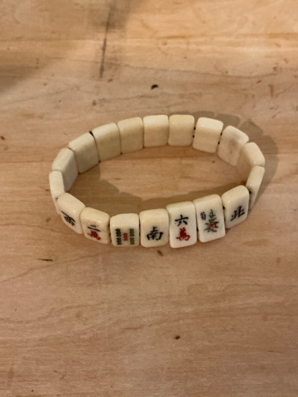 Vintage Mahjong Tile Bracelet